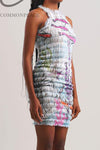 CONSTANÇA ENTRUDO Miracle of the Sea hand-printed dress SS23_DRE01